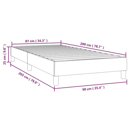 Bettgestell ohne Matratze Hellgrau 90x200 cm Stoff