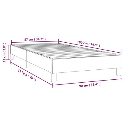 Bettgestell Creme 90x190 cm Kunstleder