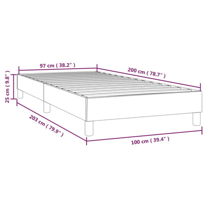 Bettgestell Grau 100x200 cm Kunstleder