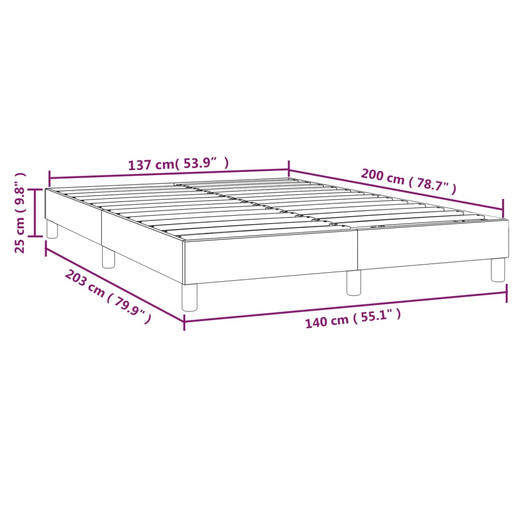 Bettgestell Creme 140x200 cm Kunstleder