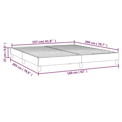 Bettgestell Grau 160x200 cm Kunstleder