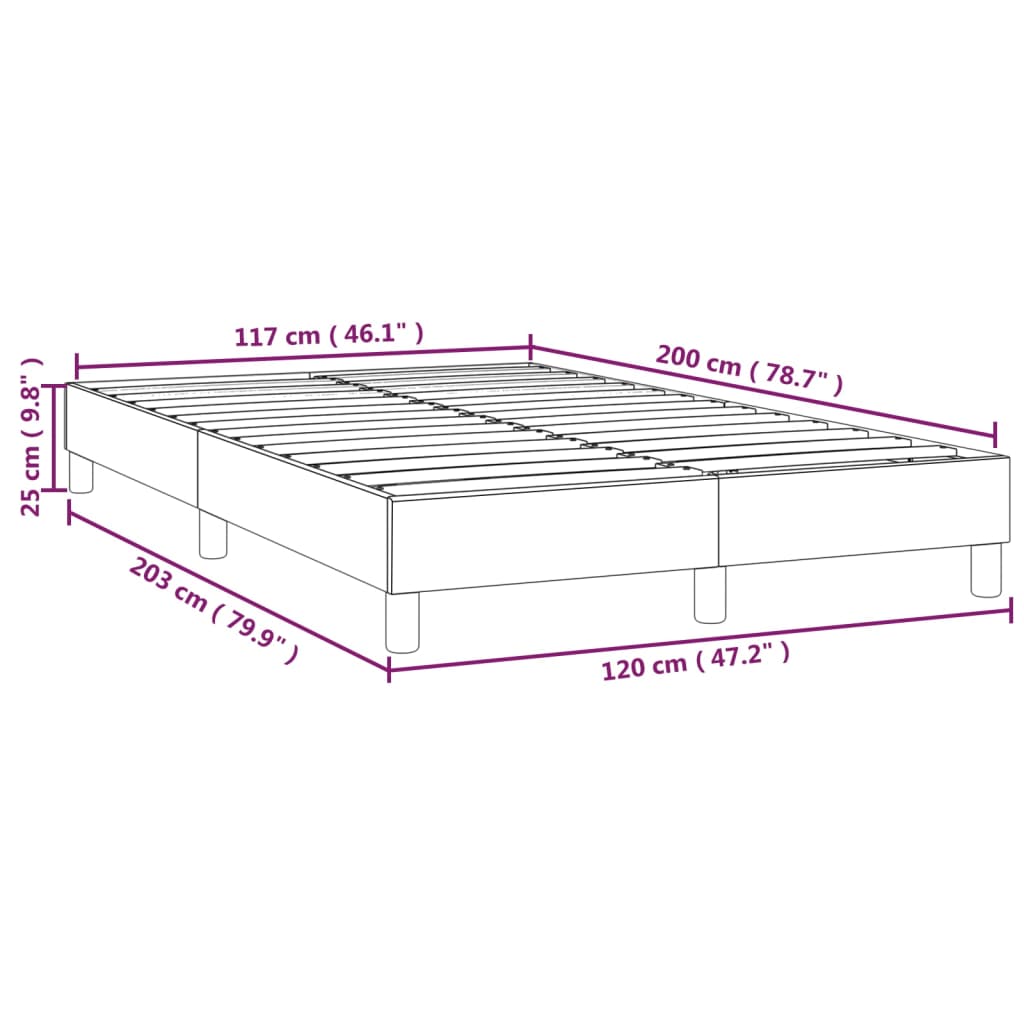 Bettgestell ohne Matratze Dunkelgrau 120x200 cm Samt