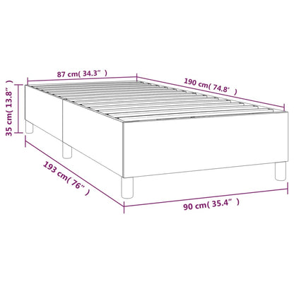 Bettgestell ohne Matratze Hellgrau 90x190 cm Stoff