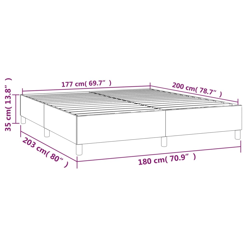 Bettgestell Schwarz 180x200 cm Kunstleder