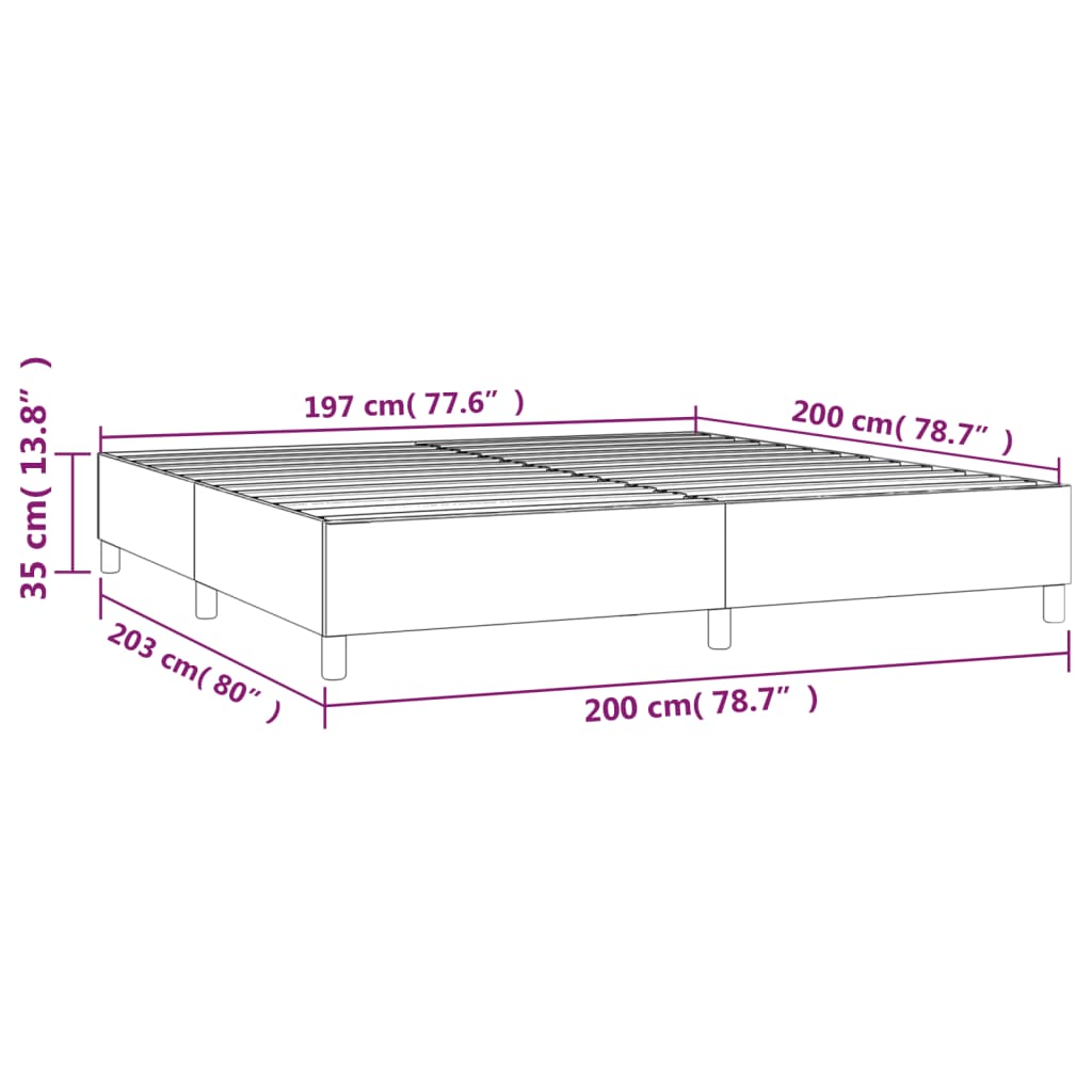 Bettgestell Weiß 200x200 cm Kunstleder