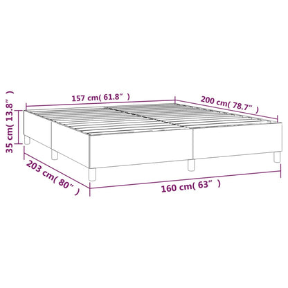 Bettgestell ohne Matratze Dunkelgrün 160x200 cm Samt