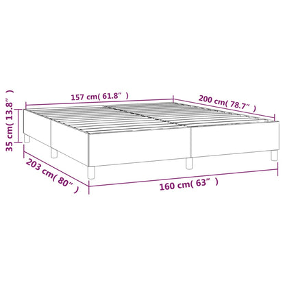 Bettgestell ohne Matratze Dunkelblau 160x200 cm Samt