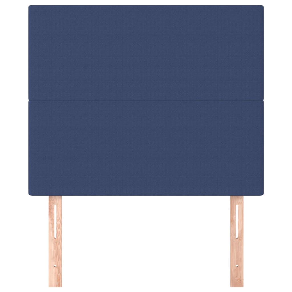 Kopfteile 2 Stk. Blau 90x5x78/88 cm Stoff