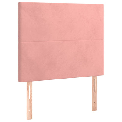 Kopfteile 2 Stk. Rosa 90x5x78/88 cm Samt