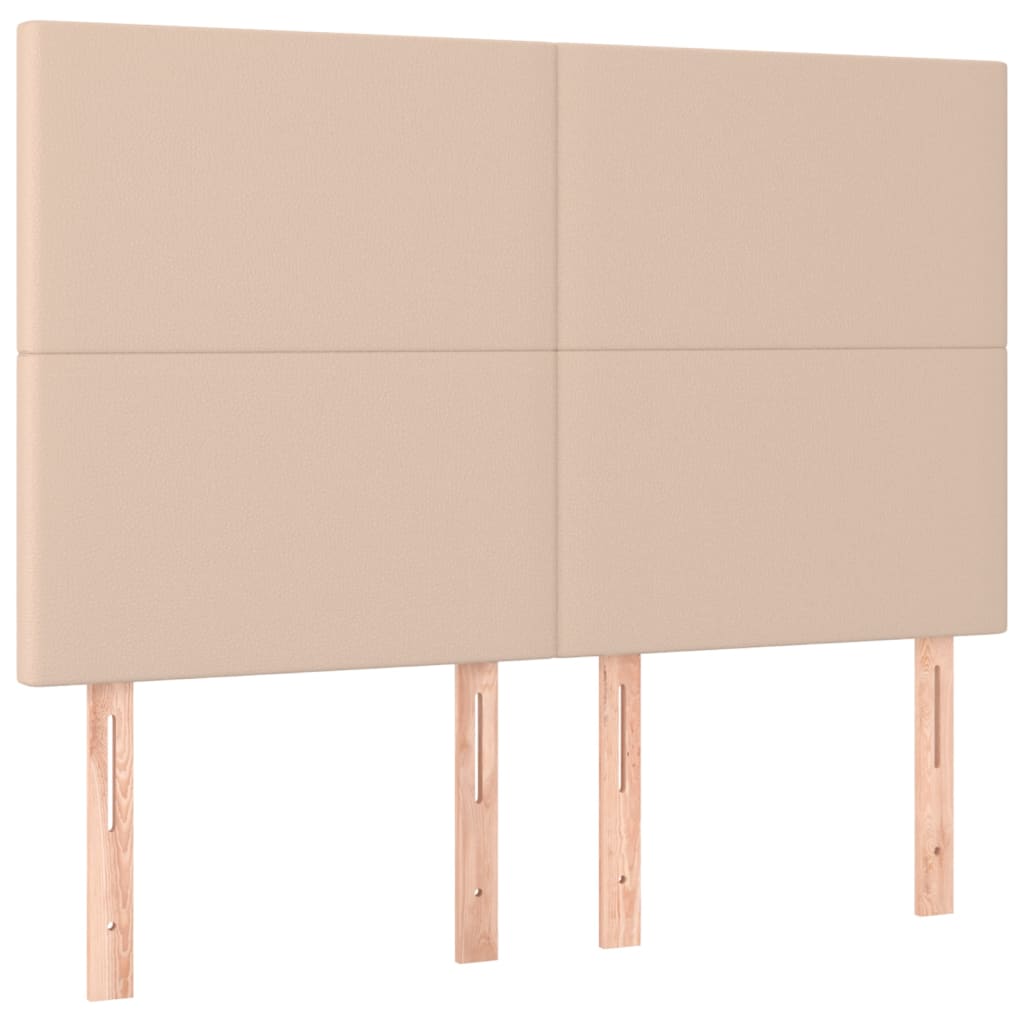 Kopfteile 4 Stk. Cappuccino-Braun 72x5x78/88 cm Kunstleder