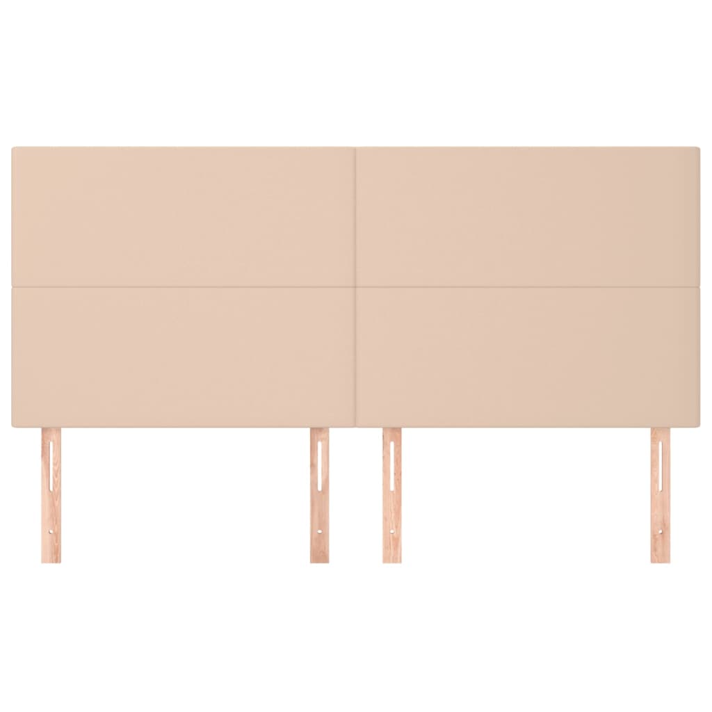 Kopfteile 4 Stk. Cappuccino-Braun 80x5x78/88 cm Kunstleder