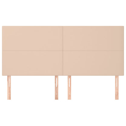 Kopfteile 4 Stk. Cappuccino-Braun 80x5x78/88 cm Kunstleder