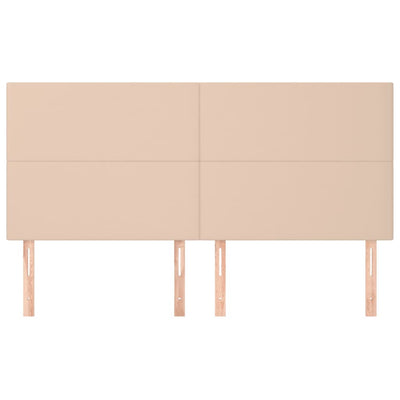 Kopfteile 4 Stk. Cappuccino-Braun 90x5x78/88 cm Kunstleder