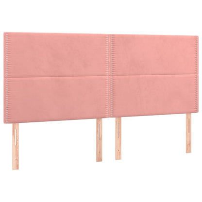 Kopfteile 4 Stk. Rosa 80x5x78/88 cm Samt