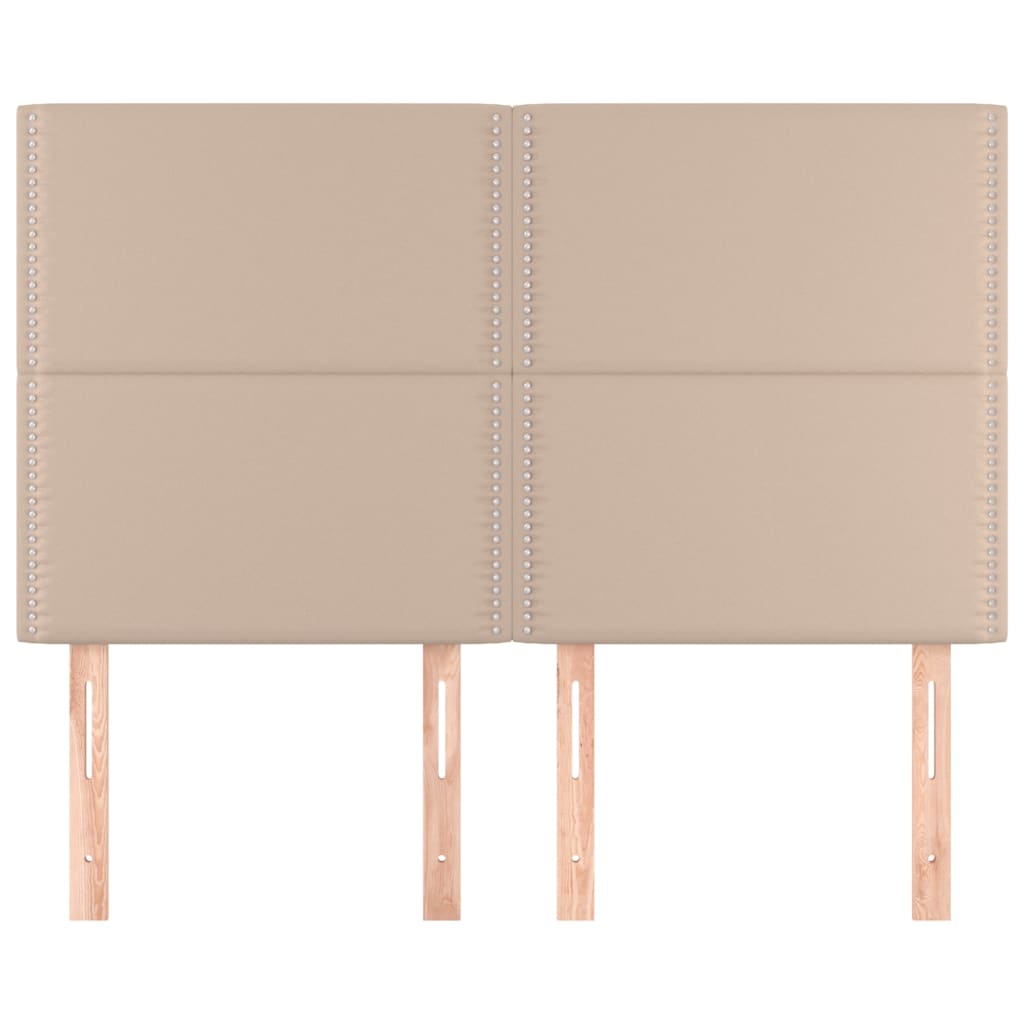 Kopfteile 4 Stk. Cappuccino-Braun 72x5x78/88 cm Kunstleder