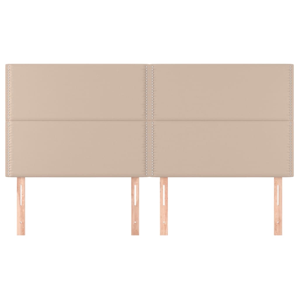 Kopfteile 4 Stk. Cappuccino-Braun 90x5x78/88 cm Kunstleder