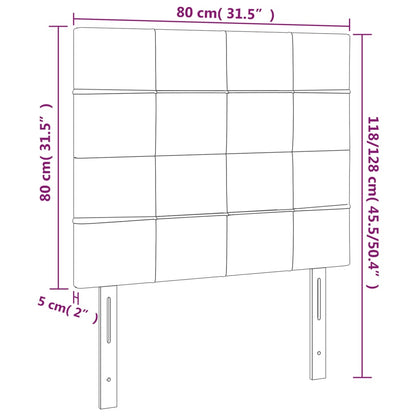 Kopfteile 2 Stk. Blau 80x5x78/88 cm Stoff