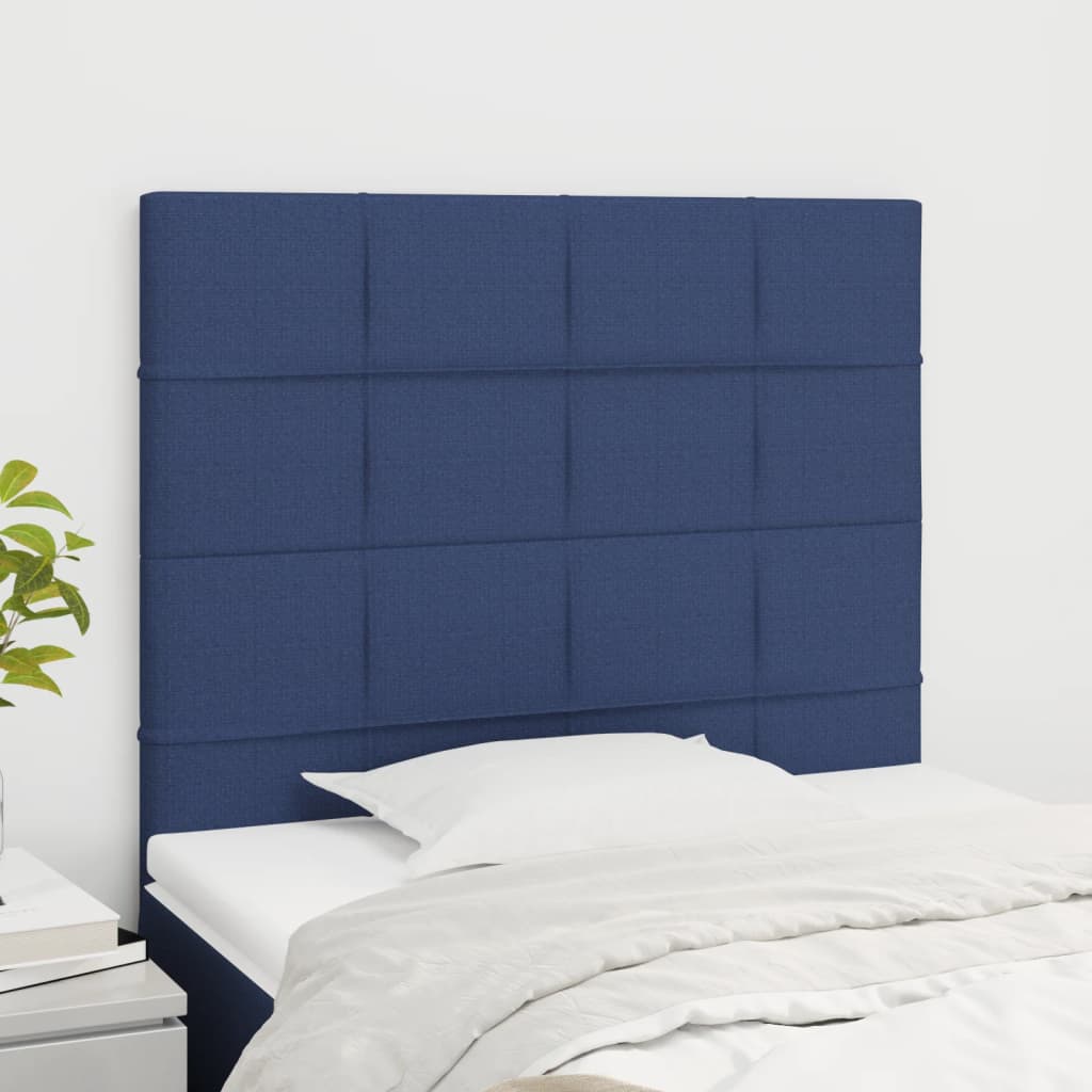 Kopfteile 2 Stk. Blau 80x5x78/88 cm Stoff