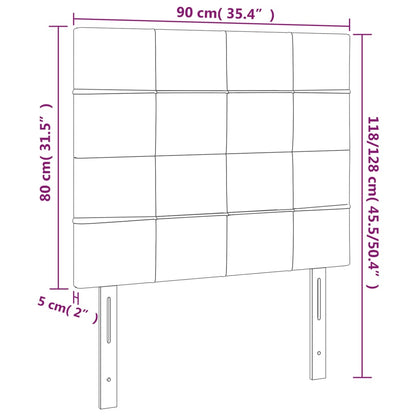 Kopfteile 2 Stk. Creme 90x5x78/88 cm Stoff