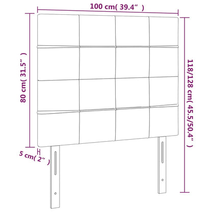 Kopfteile 2 Stk. Dunkelbraun 100x5x78/88 cm Stoff