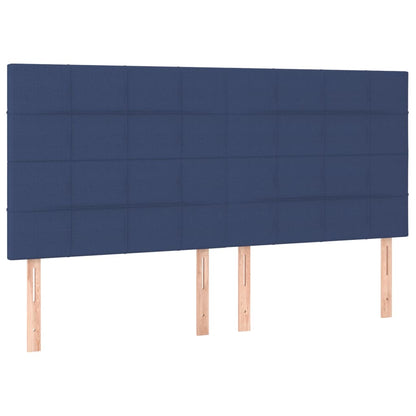 Kopfteile 4 Stk. Blau 100x5x78/88 cm Stoff