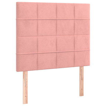 Kopfteile 2 Stk. Rosa 80x5x78/88 cm Samt