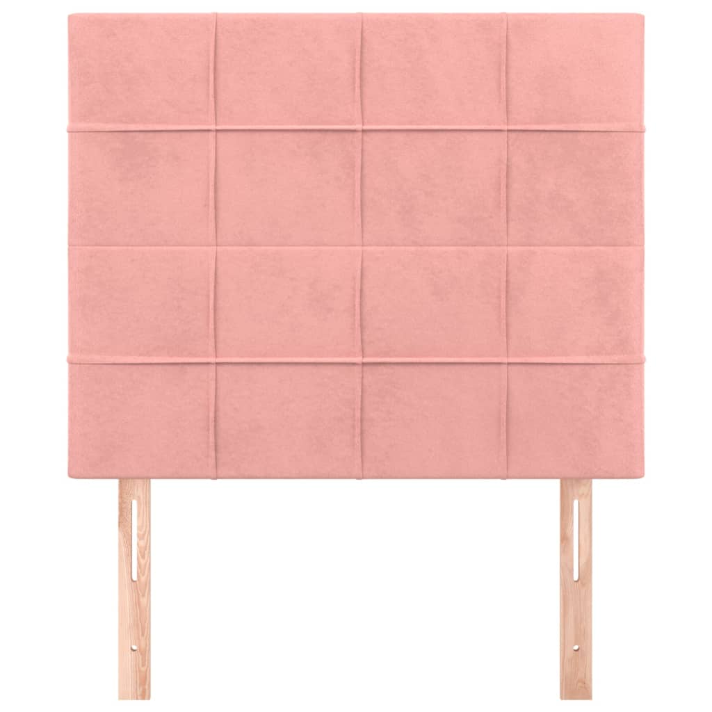 Kopfteile 2 Stk. Rosa 80x5x78/88 cm Samt