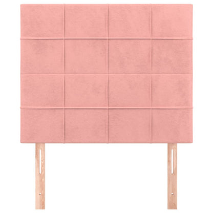 Kopfteile 2 Stk. Rosa 80x5x78/88 cm Samt