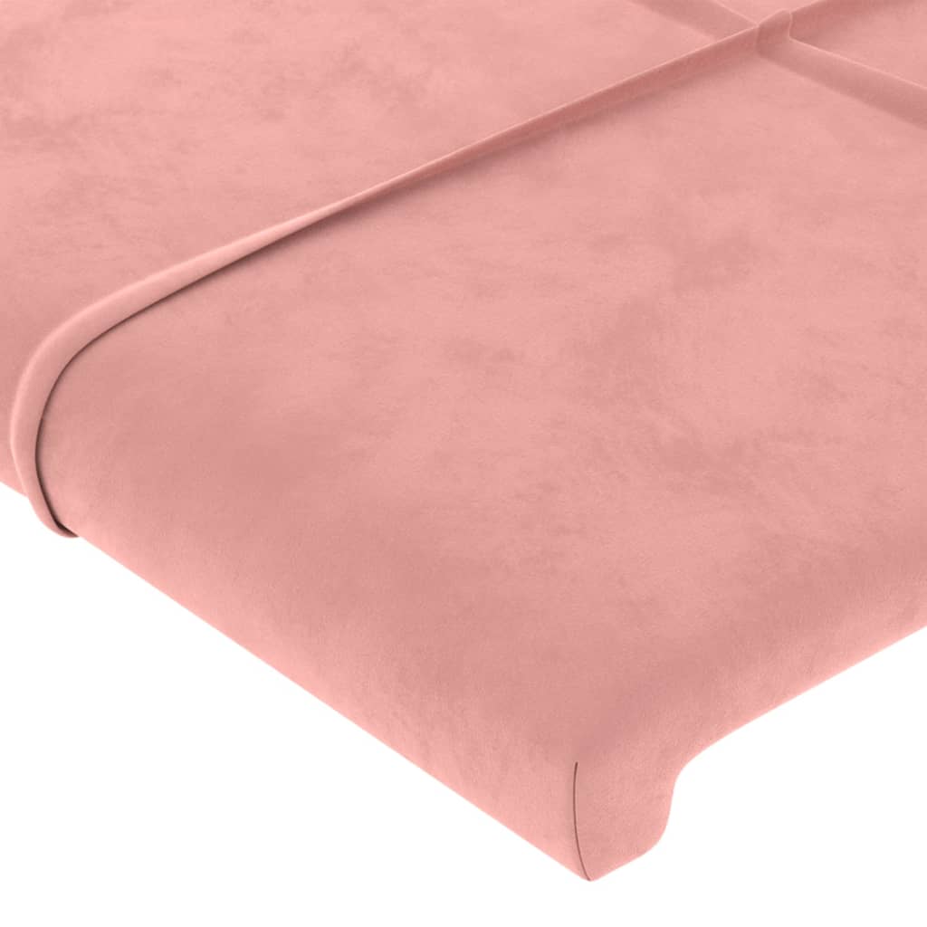 Kopfteile 4 Stk. Rosa 72x5x78/88 cm Samt