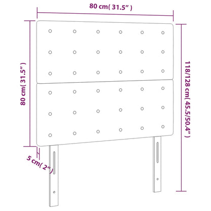 Kopfteile 2 Stk. Schwarz 80x5x78/88 cm Kunstleder