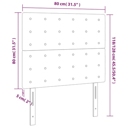 Kopfteile 2 Stk. Grau 80x5x78/88 cm Kunstleder