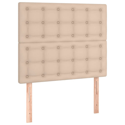 Kopfteile 2 Stk. Cappuccino-Braun 90x5x78/88 cm Kunstleder