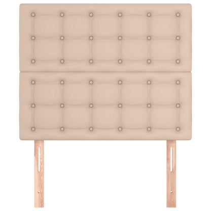 Kopfteile 2 Stk. Cappuccino-Braun 90x5x78/88 cm Kunstleder