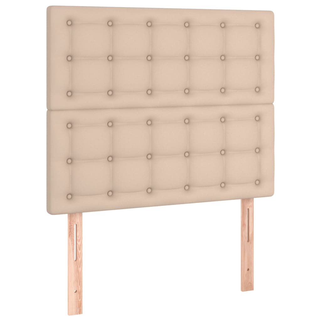 Kopfteile 2 Stk. Cappuccino-Braun 100x5x78/88 cm Kunstleder