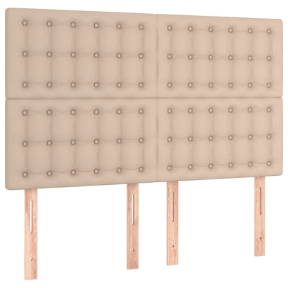 Kopfteile 4 Stk. Cappuccino-Braun 72x5x78/88 cm Kunstleder