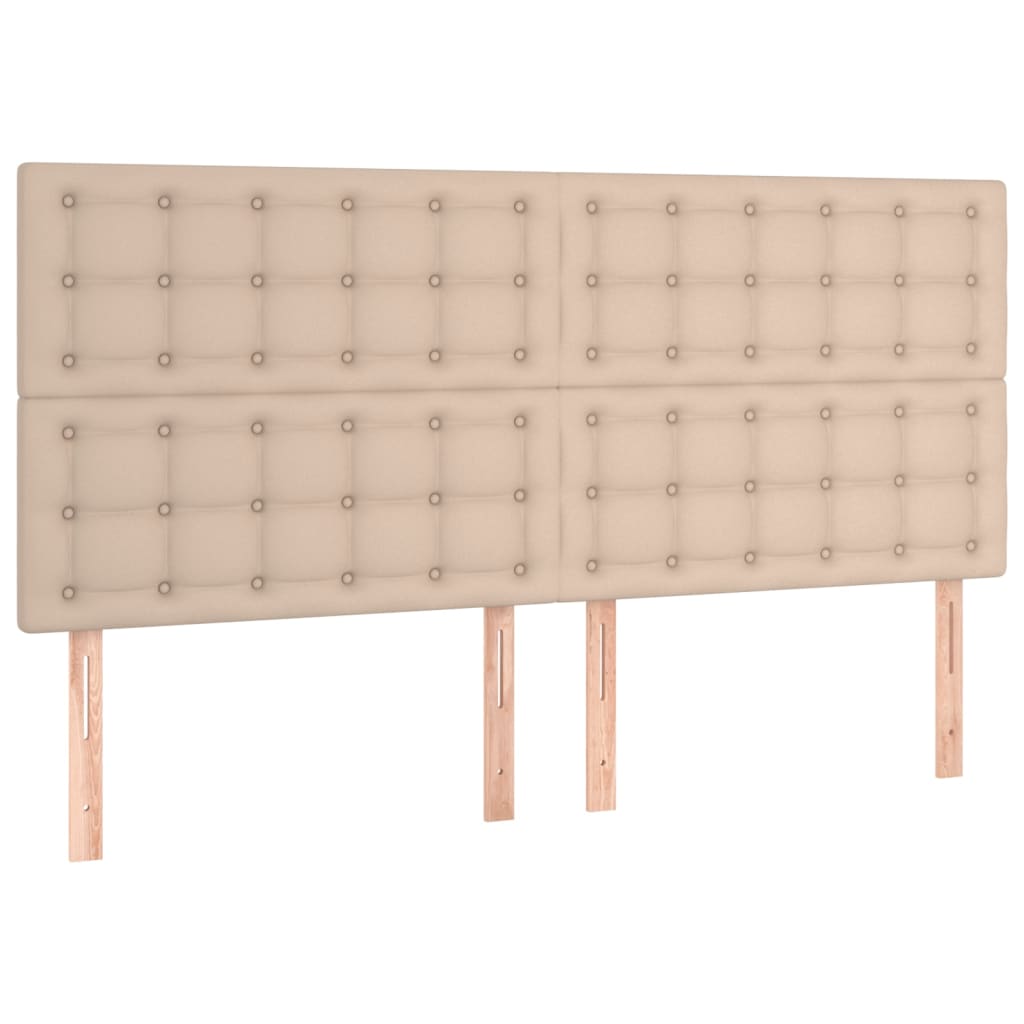 Kopfteile 4 Stk. Cappuccino-Braun 90x5x78/88 cm Kunstleder