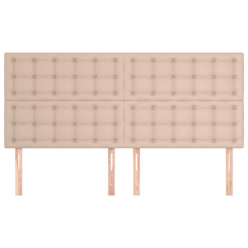 Kopfteile 4 Stk. Cappuccino-Braun 90x5x78/88 cm Kunstleder