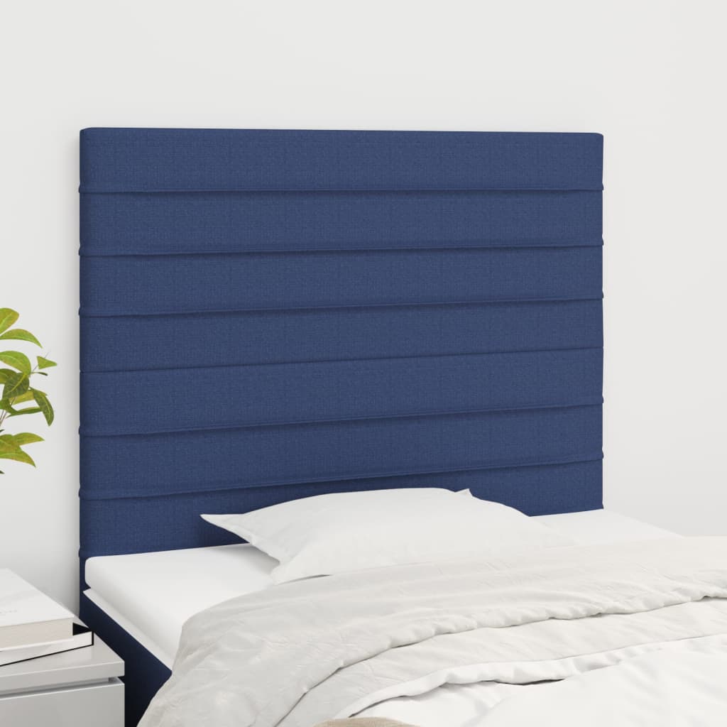 Kopfteile 2 Stk. Blau 80x5x78/88 cm Stoff