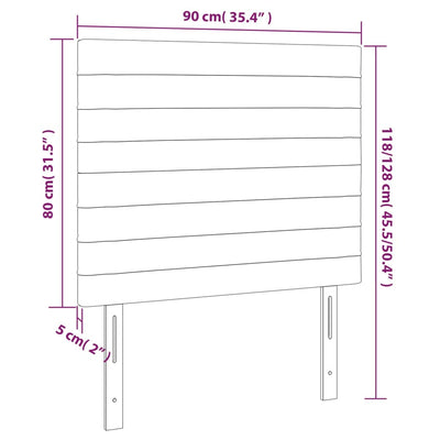 Kopfteile 2 Stk. Creme 90x5x78/88 cm Stoff