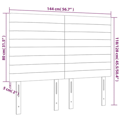 Kopfteile 4 Stk. Dunkelbraun 72x5x78/88 cm Stoff