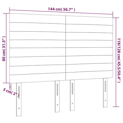 Kopfteile 4 Stk. Blau 72x5x78/88 cm Stoff