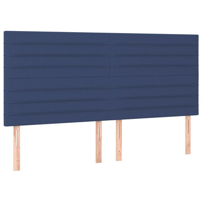 Kopfteile 4 Stk. Blau 90x5x78/88 cm Stoff