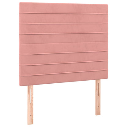 Kopfteile 2 Stk. Rosa 80x5x78/88 cm Samt