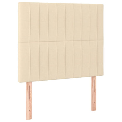 Kopfteile 2 Stk. Creme 80x5x78/88 cm Stoff