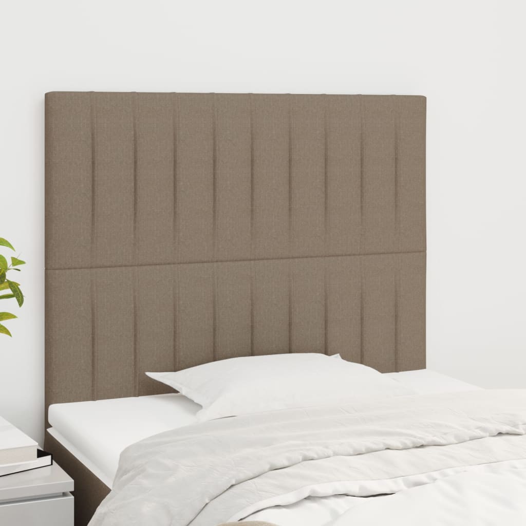 Kopfteile 2 Stk. Taupe 90x5x78/88 cm Stoff