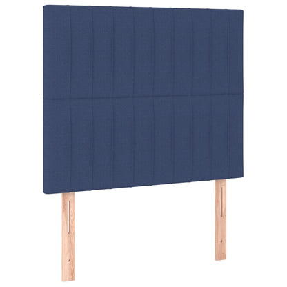 Kopfteile 2 Stk. Blau 90x5x78/88 cm Stoff