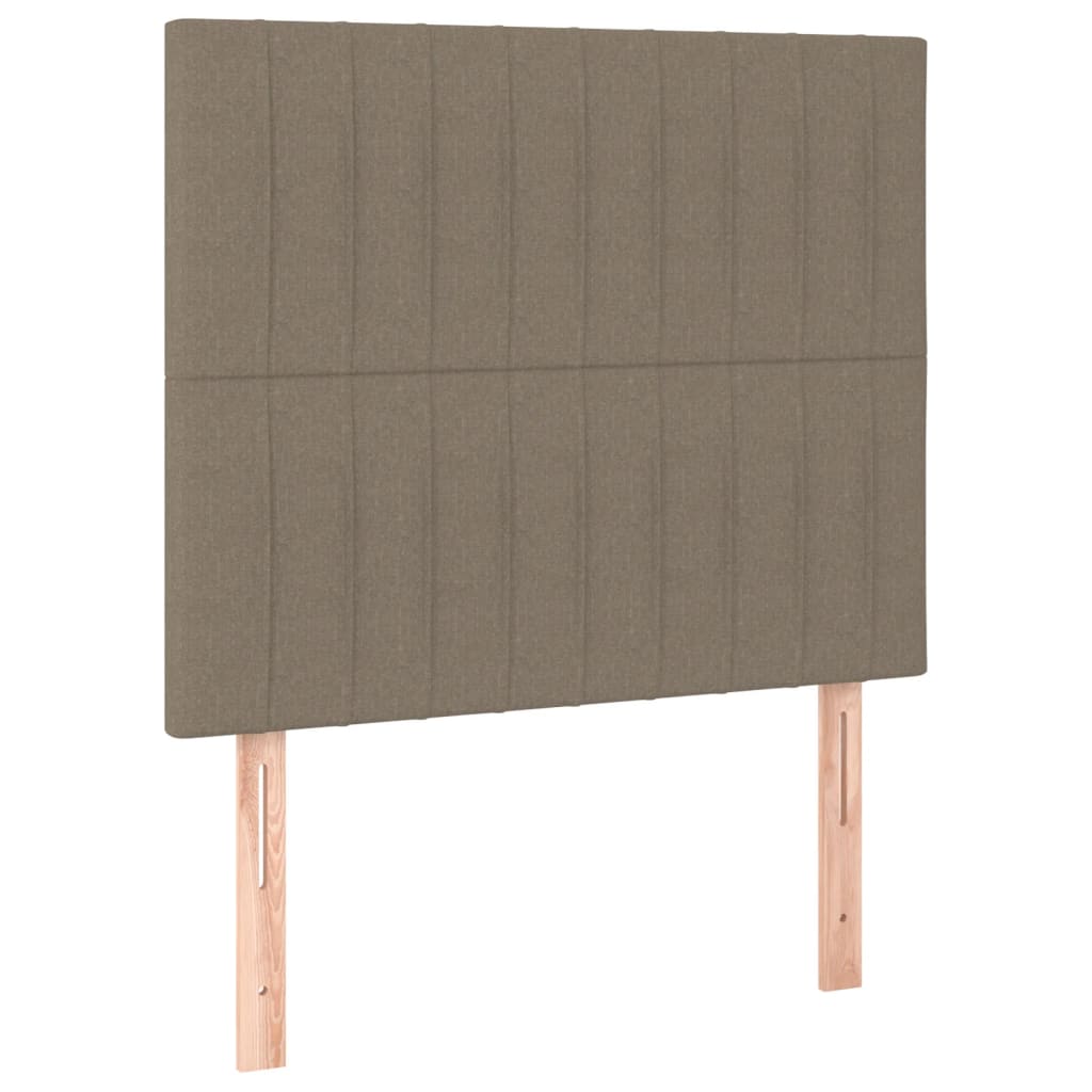 Kopfteile 2 Stk. Taupe 100x5x78/88 cm Stoff