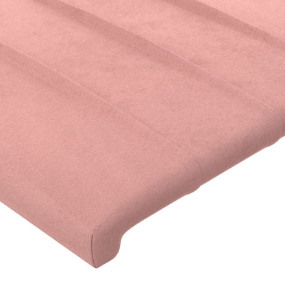 Kopfteile 2 Stk. Rosa 80x5x78/88 cm Samt