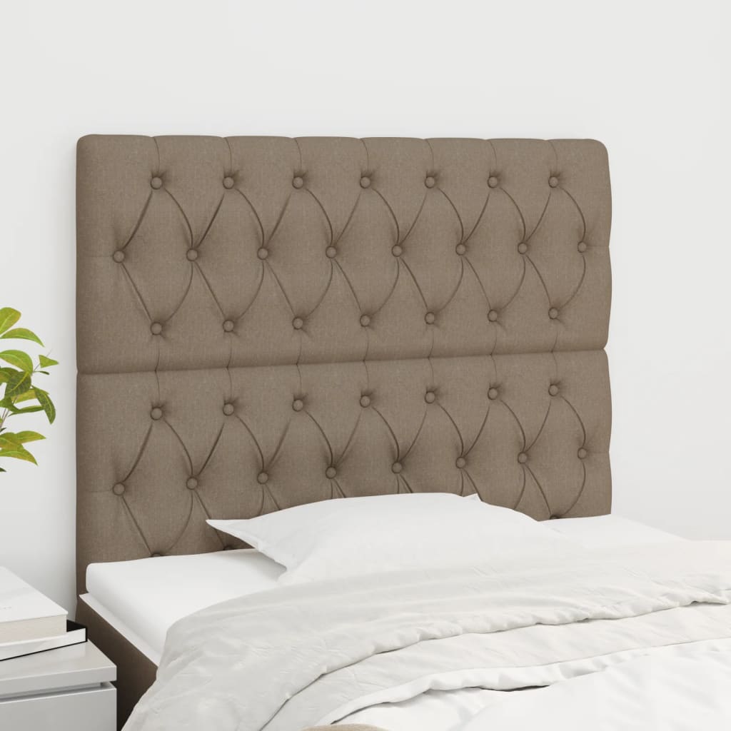 Kopfteile 2 Stk. Taupe 90x7x78/88 cm Stoff