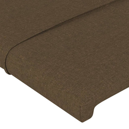 Kopfteil mit Ohren Dunkelbraun 83x23x78/88 cm Stoff